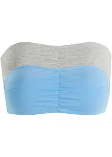 Bandeau BH (A+B cup) med økologisk bomull (2-pack), bonprix