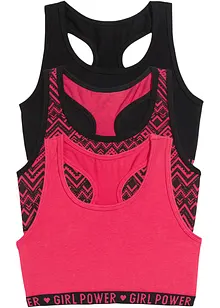 BH-topp i myk økologisk bomull (3-pack), bonprix