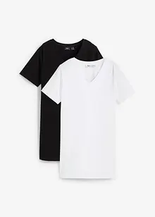 Lang topp med V-hals (2-pack), bonprix