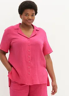 Skjortebluse i musselin, bonprix