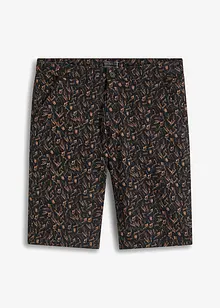 Chino-bermuda med print, Slim Fit, bpc selection