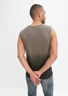 Singlet med fargegradering av økologisk bomull, Slim Fit, bonprix