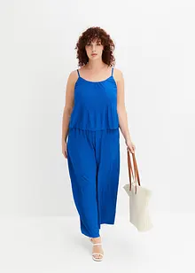 Plissert jumpsuit i jersey, bonprix