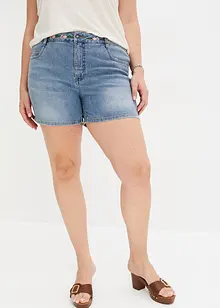 Jeans-shorts med broderi, BODYFLIRT