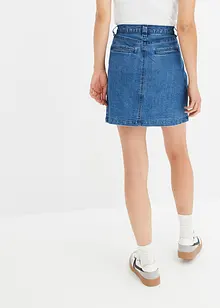 Mini-jeansskjørt med folder, bonprix