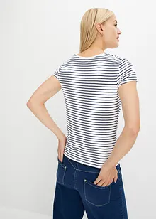 Stripet topp med cut-out, bonprix