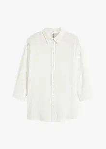 Skjortebluse i musselin, bonprix
