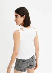 Ribbet topp med cut-outs, bonprix