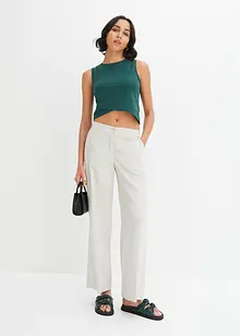 Cropped topp av bomull med stretch, bonprix