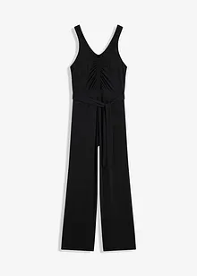 Trikot-jumpsuit med rynking, bonprix