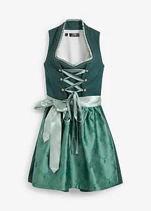 Dirndl med ståkrage, knelang (2-delt sett), bonprix