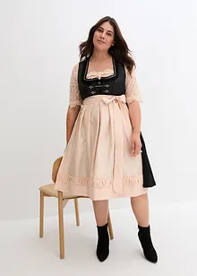 Dirndl-forkle i villsilke-look, bonprix