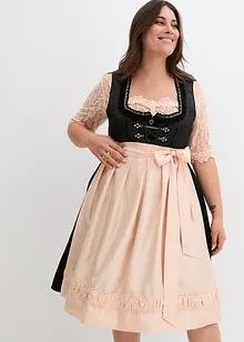 Dirndl-forkle i villsilke-look, bonprix