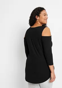 Cold shoulder-topp i viskose med pent fall, bonprix