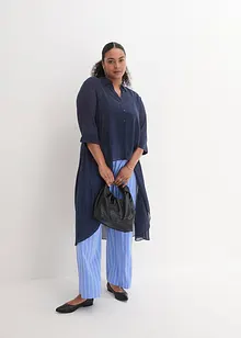 Chiffonbluse med volanger, bonprix
