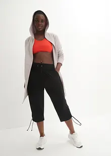 Capri-bukse med rynking i viskosemiks, bonprix