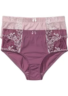 Formende truse med broderi (2-pack), bonprix