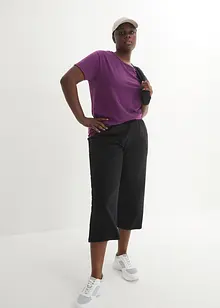 Joggebukse av økologisk bomull, 3/4-lange, bonprix