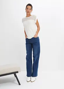 Topp med blonder, bonprix