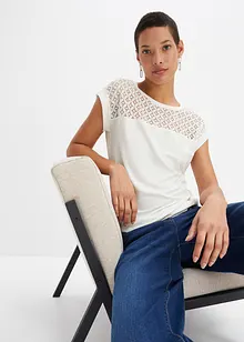 Topp med blonder, bonprix