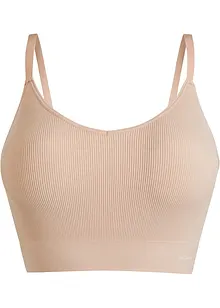 Feel Comfort Seamless-BH-topp i ribbemateriale, bonprix