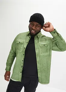 Langermet skjorte i 100% bomull i vasket look, bonprix