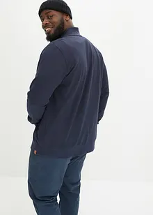 Sweatjakke med detaljer i imitert skinn, bonprix