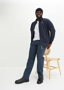 Sweatjakke med detaljer i imitert skinn, bonprix