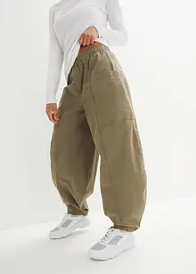 Lett twill-bukse med påsydde lommer, bonprix