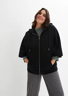 Sweatjakke-cape av bærekraftig bomull, bonprix
