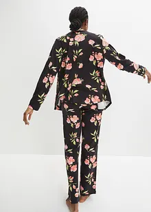 Pyjamas med knappestolpe og stikklommer, bonprix
