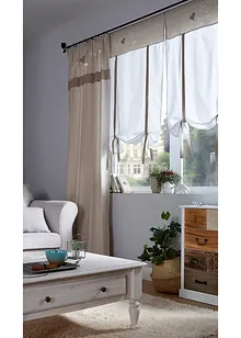 Liftgardin i økologisk bomull med hjertemotiv (1-pack), bonprix