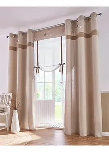 Liftgardin i økologisk bomull med hjertemotiv (1-pack), bonprix
