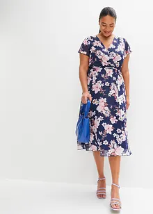 Mesh-midikjole med print, bonprix