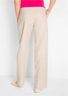 Bukse med lin og vide ben, bonprix