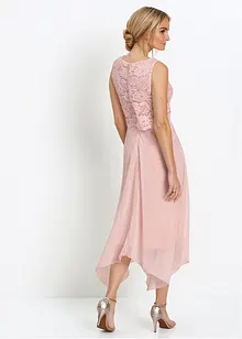 Premium-chiffonkjole med blonder, bonprix