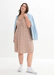 Knelang jerseykjole i viskosemiks, bonprix