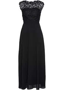 Maxikjole med blonder, bonprix