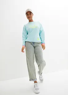 Sweatshirt med fargerike mansjetter, bonprix