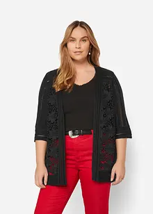 Strikkejakke med blonde, bonprix