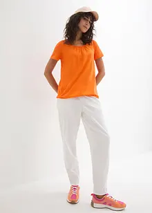 Topp i 100% bomull, kortermet, bonprix