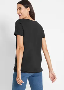 Topp i 100% bomull, kortermet, bonprix