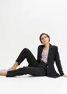 High Waist-bukse i lin-/viskosemiks, bonprix