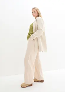 Lang blazer i lin- og viskosemiks, bonprix