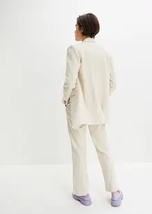 Lang blazer i lin- og viskosemiks, bonprix