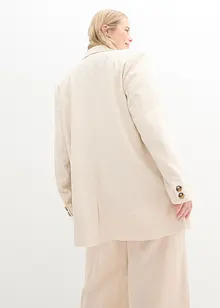 Lang blazer i lin- og viskosemiks, bonprix