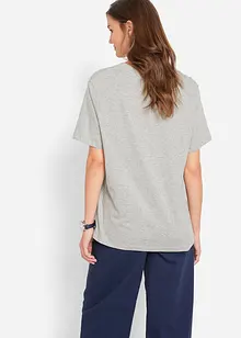 Vid, lang topp med V-hals, kortermet (5-pack), bonprix