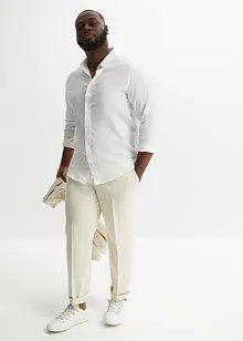 Dress i luftig linmiks, Regular Fit (2-delt sett), bonprix