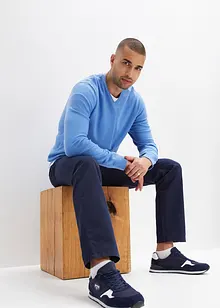 Regular Fit pull on-bukse i 100% bomull, Straight, bonprix