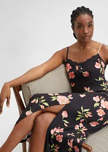 Nattkjole med smale stropper og blonder, bonprix